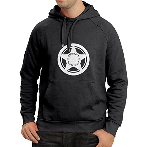 lepni.me Sudadera con Capucha Insignia del Departamento del Sheriff, cumplimiento de la Ley (XXX-Large Negro Fluorescente)