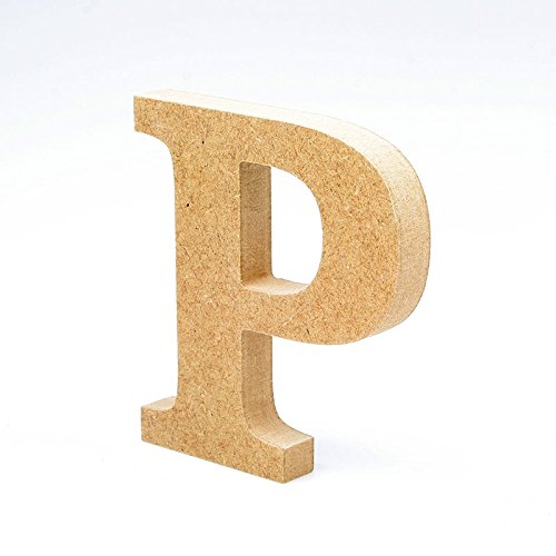 Letras de madera. Letras grandes de madera DM de 20cm de alto para decoración y manualidades. Disponible el Alfabeto completo (P)
