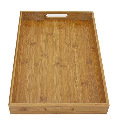 LEYENDAS Bandeja DE Bambu, con 2 prácticas Asas (40X27X4.6 CM)