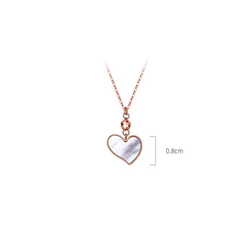 Liangzishop Collares con Colgante Collar del Encanto de Las Mujeres Enviar Novia 18k del Collar del corazón del Amor del Oro 17inch un Regalo de cumpleaños Collares
