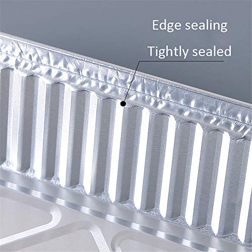 LICHAO Paquete de 30 bandejas Desechables de Papel de Aluminio, Papel de Aluminio Engrosado reciclable, bandejas de Almacenamiento de Alimentos, Caja de Barbacoa, para cocinar, Hornear, Calentar