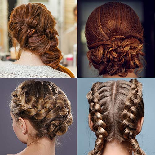 Lictin 24 pcs Accesorios de Peinado- Set de Diseño de Cabello, Accesorios de Cabello Trenzado Peinado Clip para DIY Pelo para Niñas Mujeres