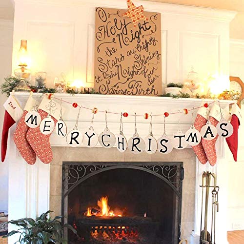 Lifreer 30 piezas de madera natural rodajas de madera redonda bolas en blanco colgantes árbol de Navidad adornos para bricolaje manualidades decoraciones de árbol de Navidad
