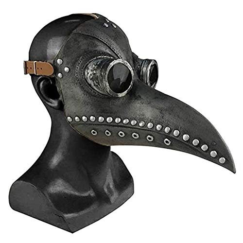 Lim Halloween Mask MáScara de MéDico de La Plaga para MáScara de Disfraz Steampunk Nariz Larga,GóTico Cosplay para Mardi Gras Fiesta de MáScaras Navidad