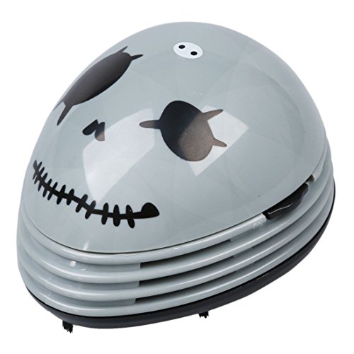 Limpiador de vacio - TOOGOO(R) mini limpiador de mesa de vacio de polvo con pilas de patron de pirata, agrisado
