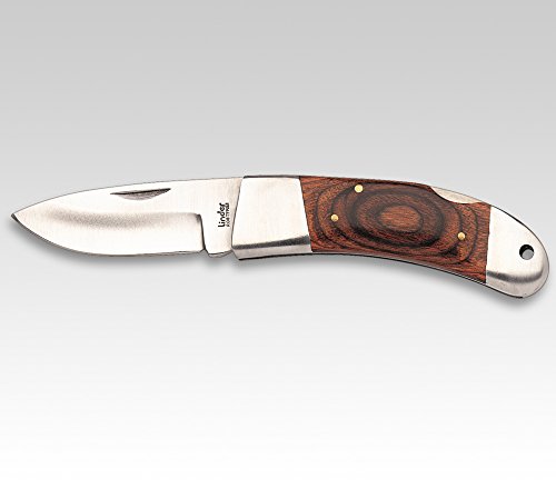 Linder Schließmesser, rostfrei, Braun Pakka, Backen rfr. 10 cm, Klappmesser Navaja Plegable, Unisex Adulto, Multicolor, Talla única