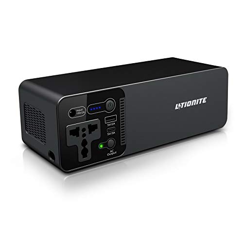 Litionite Wolf 100W / 23400mAh Power Bank/Pequeño Generador de energía portátil/batería Externa - 1x AC Toma de Corriente - 1x USB - 1x USB Type-C - Cargador para Teléfono/Tableta/Drone/Computadora
