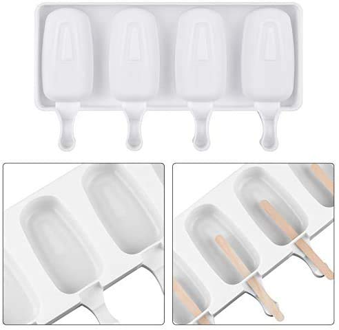 LJ Molde, moldes profesionales para polos de hielo, moldes para barra de helado para congelador con palitos de paleta, suministros para hornear de grado alimenticio caseros