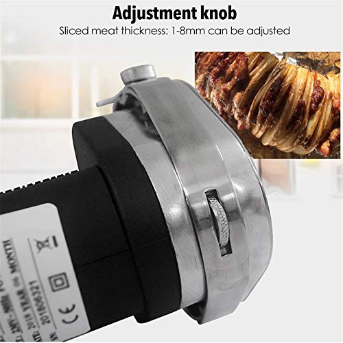 LMFLY Cutter Cuchillo Eléctrico para Kebab，Cortador de Carne Portátil Cuchillos de Trinchar Eléctricas Cortadoras de Carne Kebab para Casa Pollo Cordero Cerdo