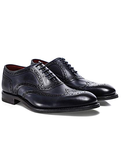 Loake Hombres broches de Cuero Pintados a Mano de Kerridge Navy 42.5