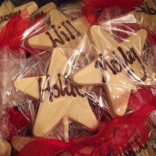 Lolly de chocolate personalizado 3.5 inch across