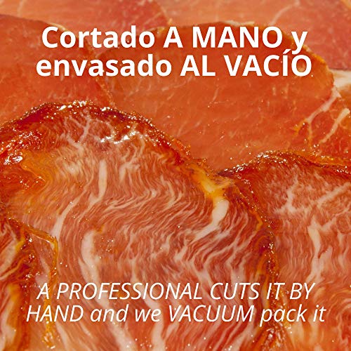 Lomo Iberico de Bellota Loncheado - 5 Sobres de 100 gr Cortado a Mano y Envasado al Vacío de Lomo Iberico de Bellota - Embutidos Ibericos de Bellota Pata Negra - DELICIOSO - 500 gr