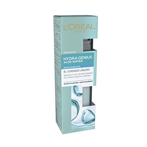 L'Oreal Paris Dermo Expertise Hydragenius Aloe Water - Cuidado Líquido Hidratante para Pieles Normales, 70 ml