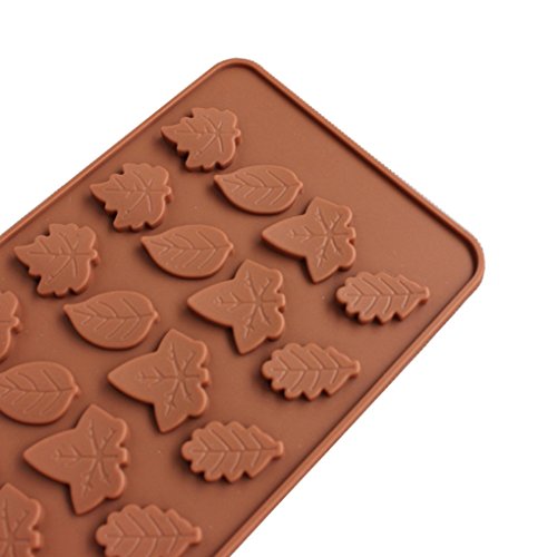 Lorsoul Bandejas Molde de la Hoja del silicón del Caramelo de Chocolate de la Magdalena Gummies jabón Jalea de la Mantequilla de Hielo decoración de la Torta