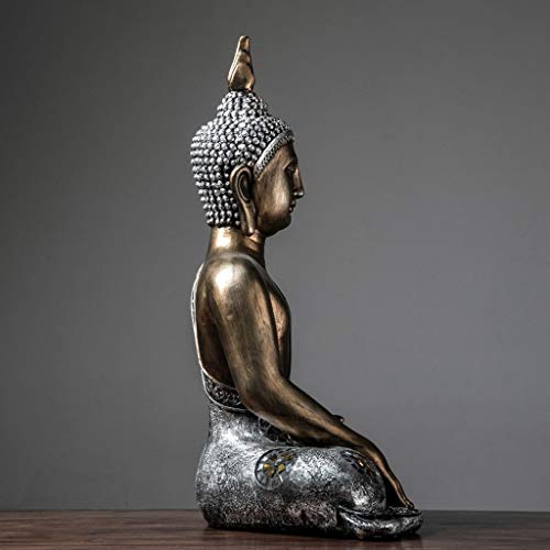 Love lamp Thai Zen Buda Sentado, Buda de la Medicina Medicina Gran Templo Estatua del jardín de colección Figuras contemplativo Estatua de Buda