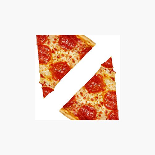 Lplpol Vinilo adhesivo – Pepperoni Pizza Slices × 2 – Divertido calcomanía o portátil, teléfono, coches, botellas de agua 5.5 pulgadas