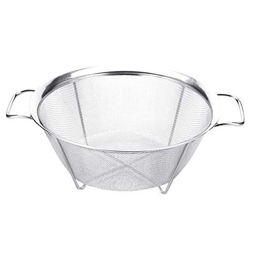 LPxdywlk Acero Inoxidable Malla Fina Lavado Arroz Colador Frutas Tamiz Vegetal Colador Práctico para la Familia Silver 20cm