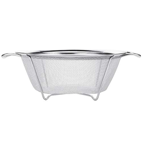 LPxdywlk Acero Inoxidable Malla Fina Lavado Arroz Colador Frutas Tamiz Vegetal Colador Práctico para la Familia Silver 20cm
