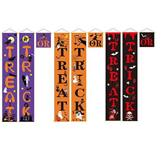 LQH De Halloween Decoraciones al Aire Libre de Halloween Bienvenido-Signs for Puerta Principal o Cubierta Negro (Color : Orange)