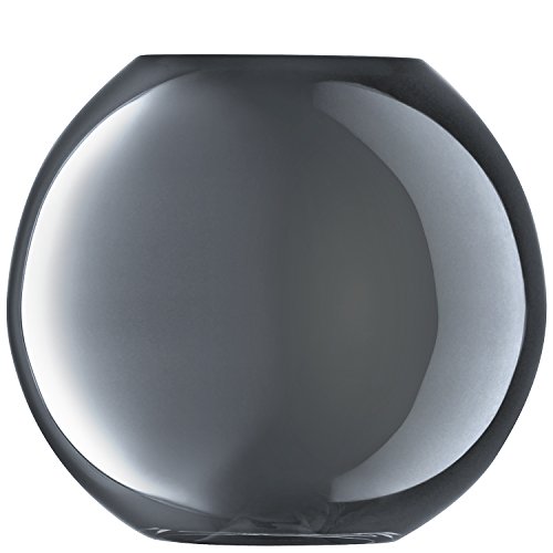 LSA International 16 cm jarrón diseño de Flores y Lunares, Platinum