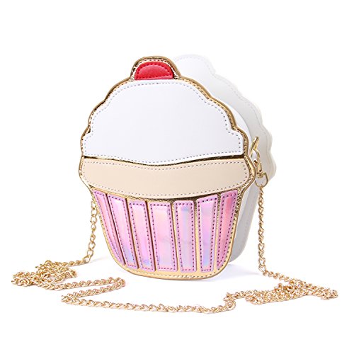 LUI SUI Niñas PU de Cuero Magdalena/Helado/Palomitas de maíz Pequeño Bolso Crossbody Personalidad Bolsos