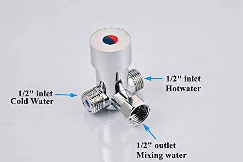 LukLoy G1/2 grifo de pedal de agua fría caliente, mezclador de grifo sin contacto para manos sanitarias en el área pública del hospital