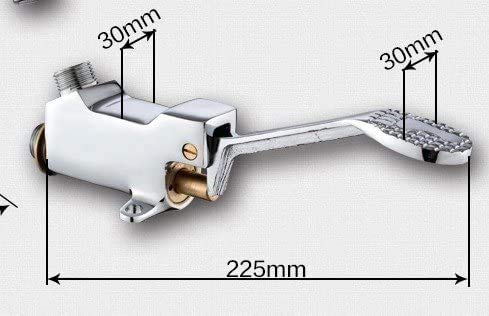 LukLoy G1/2 grifo de pedal de agua fría caliente, mezclador de grifo sin contacto para manos sanitarias en el área pública del hospital