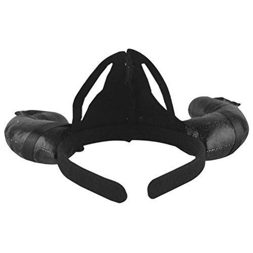 LUOEM Traje de Halloween Toros Cuernos Diadema Cuerno de Buey Cosplay Headwear Apoyos de la Foto del aro del Pelo Regalos de Halloween para los Amigos