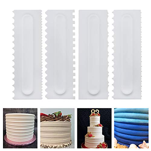 LUUFAN Rasqueta para tartas, crema de mantequilla, más suave, para repostería, decoración de pasteles, espátulas para fondant, cortador de pasteles, herramientas de horneado