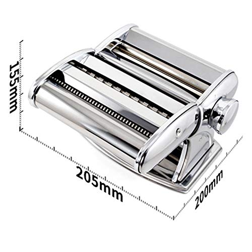 LXXL Fabricante de Fideos Extrusora de Fideos Máquina de Pasta Utensilios de Cocina Herramientas manuales Maquinaria de Fideos de arroz Rodillo de Acero Inoxidable Liso para Uso domésti