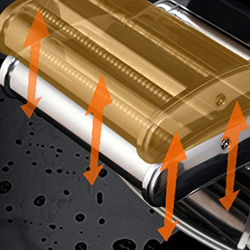 LXXL Fabricante de Fideos Extrusora de Fideos Máquina de Pasta Utensilios de Cocina Herramientas manuales Maquinaria de Fideos de arroz Rodillo de Acero Inoxidable Liso para Uso domésti