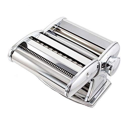 LXXL Fabricante de Fideos Extrusora de Fideos Máquina de Pasta Utensilios de Cocina Herramientas manuales Maquinaria de Fideos de arroz Rodillo de Acero Inoxidable Liso para Uso domésti