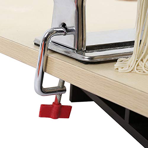 LXXL Máquina de Fideos Utensilios de Cocina Máquina de Fideos Prensa de Fideos Máquina de prensado de Fideos Manual Máquina de Laminado Autoajuste del Ancho de la Masa para Uso doméstic
