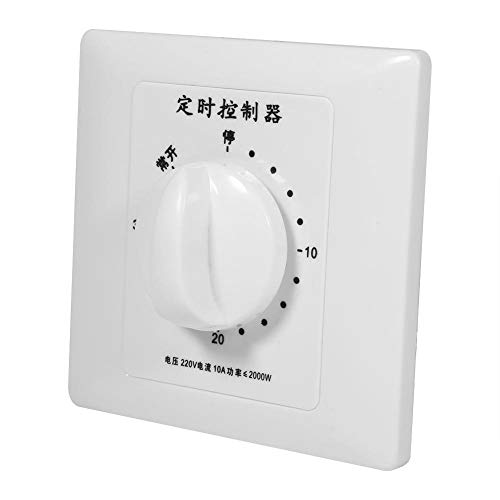 lyrlody Interruptor de Temporizador AC 220V 50Hz, Interruptor de Cuenta Atrás de Tiempo Eléctrico para Hogar (30 Minutos)