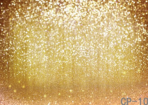 LYWYGG 7x5FT Fondo para Fotografía Diseño de Partículas de Plata Fondo de Espiga Diseño de Fantasía con Purpurina Metal para Navidad festividad Fiesta Sesión Decorativa Vídeo Estudio CP-10