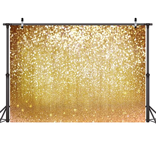 LYWYGG 7x5FT Fondo para Fotografía Diseño de Partículas de Plata Fondo de Espiga Diseño de Fantasía con Purpurina Metal para Navidad festividad Fiesta Sesión Decorativa Vídeo Estudio CP-10