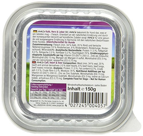 Mac 's Ternero, corazón & Hígado, 11er Pack (11 x 150 g)