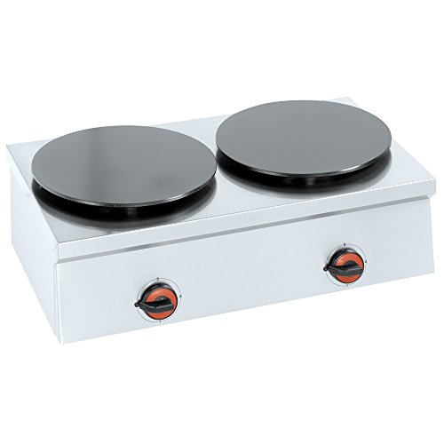 Macfrin 4419 Máquina para Hacer Crepas Eléctrica 2 Discos 80X45