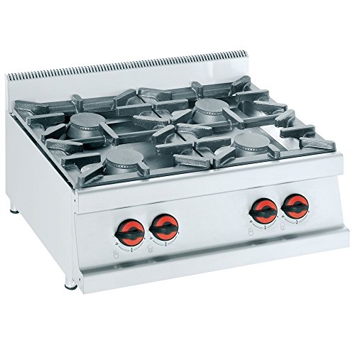 Macfrin S4 Cocina de Sobremesa a Gas 4 Fuegos 26 Kw