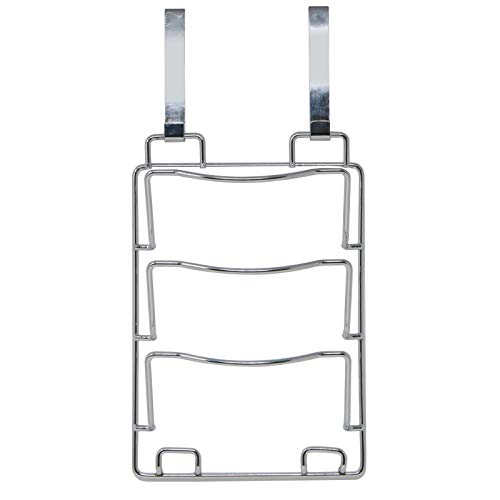 Maison & White Soporte para tapas y sartenes | Estante de almacenamiento colgante | Colgable en las puertas del armario de la cocina | Cromo