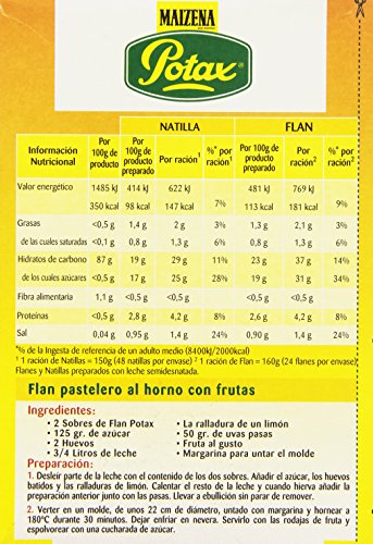 Maizena - Potax - Preparado para Flanes y Natillas, 192 g