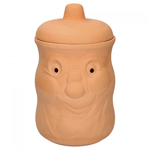 Mambocat olla para patatas Karl, Tarro de terracota para guardar aprox 1500g patatas, Divertido recipiente para almacenar patatas, Tarro de almacenaje para patatas con tapa