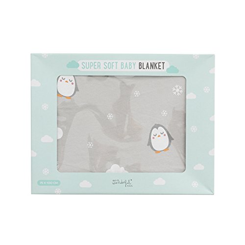 Manta super suave Mr. Wonderful para bebés- con pingüinos