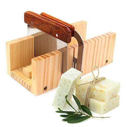 Máquina Cortadora de Pan de Jabón, Molde para Cortar Madera Ajustable Cortador de Jabón, Cortadores Ondulados Y Rectos con Kit de Alisadora Biseladora, Herramienta de Fabricación de Jabón Hecho A Mano