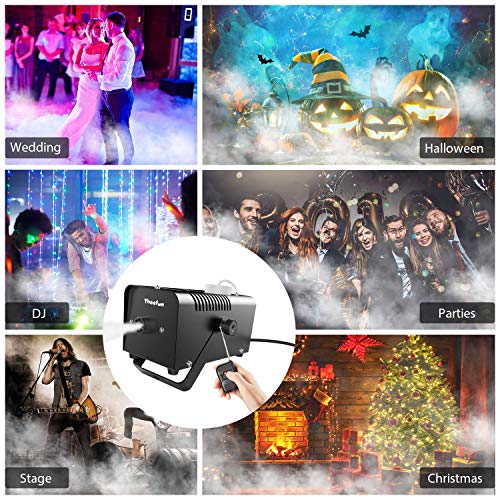 Máquina de humo, Theefun Máquina de niebla de Halloween Máquina de CO2 portátil control remoto inalámbrico para Varios Festivales Party Bar Disco Clubs Escena de la Boda