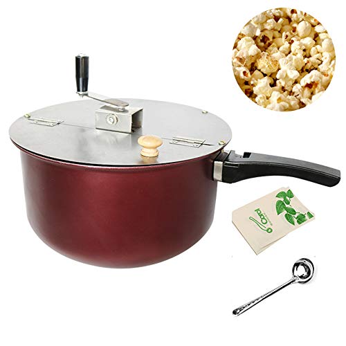Máquina de Palomitera Maíz Manual el Hogar, Olla de Palomitas de Maíz de Doble Uso EléCtrico-Neumática, Palomitero de Maíz Comercial, Máquina de Máquina de Palomitas Maíz Antiadherente