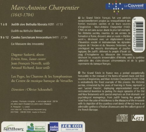 Marc Antoine Charpentier / Oratorios Judith et le massacre des innocents