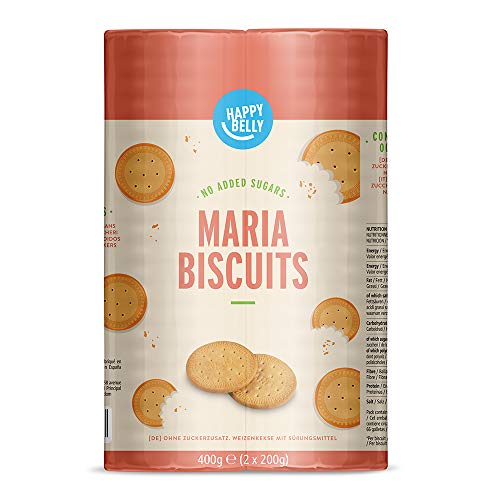 Marca Amazon - Happy Belly - Galletas María sin azúcares añadidos, 6 x 400 g