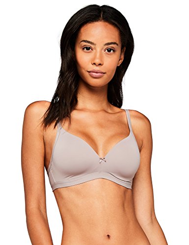 Marca Amazon - IRIS & LILLY Sujetador sin Aros con Relleno Mujer, Morado (Dusty Mauve), 100C, Label: 38C