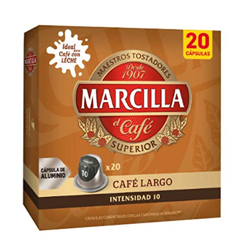 MARCILLA café largo 20 cápsulas caja 104 gr